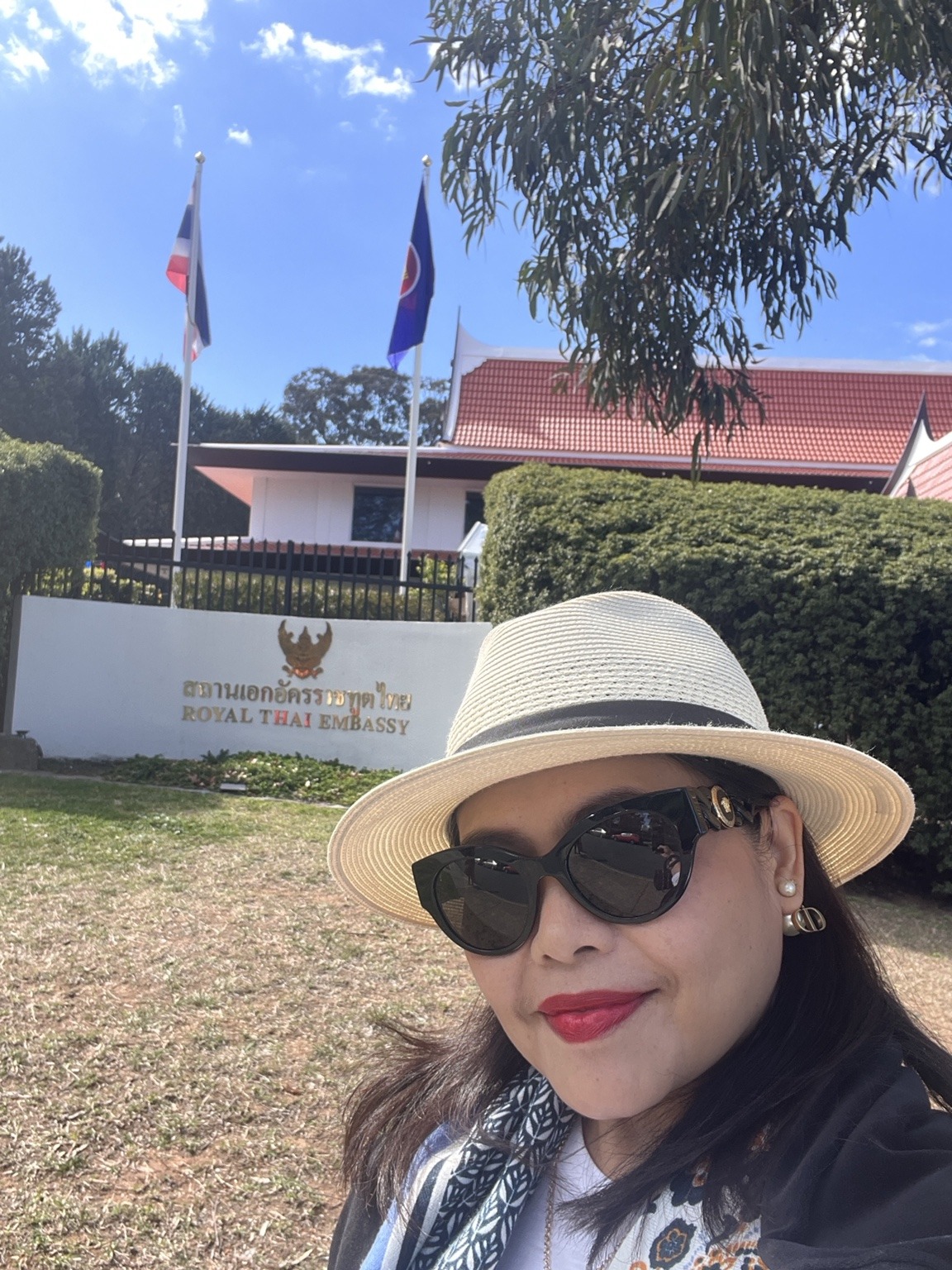 Sipim Piwatthongchai attending Thai Festival at the Royal Thai Embassy in Canberra